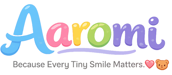 Aaromi baby toys and essentials store logo.